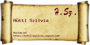 Hüttl Szilvia névjegykártya